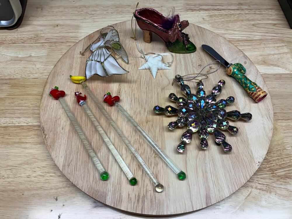 Lot of Vintage Christmas Ornaments & Decor | Enesco Angel 1989,